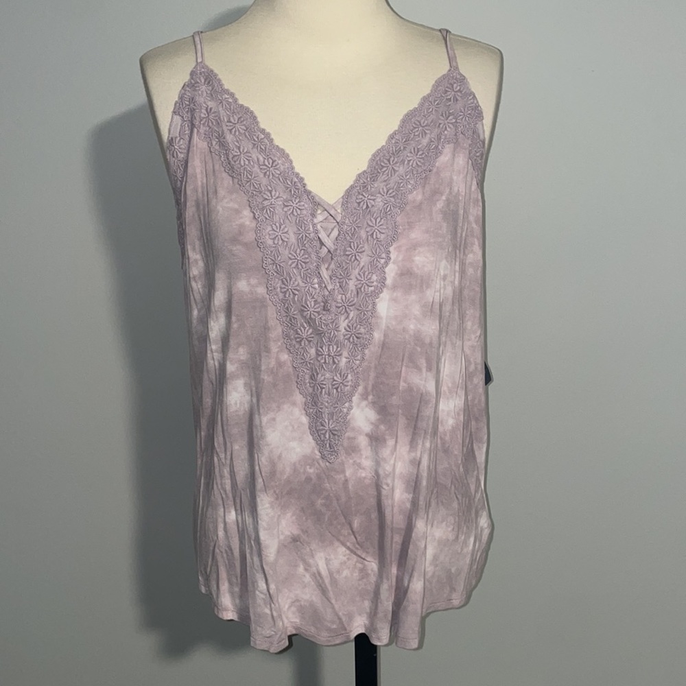 NWT AE lace strappy tie-dye tank!